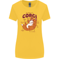 Corgi Anatomy Dog Womens Wider Cut T-Shirt Yellow