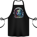 Corgi Astronaut Dog Cotton Apron 100% Organic Black