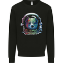 Corgi Astronaut Dog Mens Sweatshirt Jumper Black