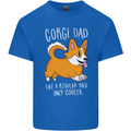 Corgi Dad Funny Fathers Day Dog Mens Cotton T-Shirt Tee Top Royal Blue