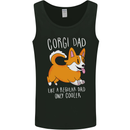 Corgi Dad Funny Fathers Day Dog Mens Vest Tank Top Black