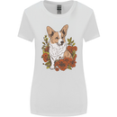 Corgi Dog With Flowers Womens Wider Cut T-Shirt White