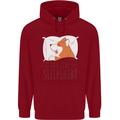 Corgi Sleeping Dog Childrens Kids Hoodie Red