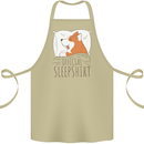 Corgi Sleeping Dog Cotton Apron 100% Organic Khaki
