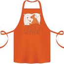 Corgi Sleeping Dog Cotton Apron 100% Organic Orange