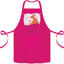 Corgi Sleeping Dog Cotton Apron 100% Organic Pink