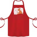 Corgi Sleeping Dog Cotton Apron 100% Organic Red