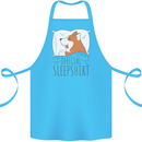Corgi Sleeping Dog Cotton Apron 100% Organic Turquoise