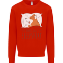 Corgi Sleeping Dog Kids Sweatshirt Jumper Bright Red