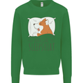 Corgi Sleeping Dog Kids Sweatshirt Jumper Irish Green