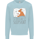 Corgi Sleeping Dog Kids Sweatshirt Jumper Light Blue