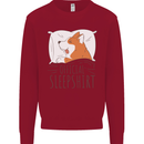 Corgi Sleeping Dog Kids Sweatshirt Jumper Red