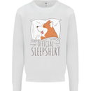 Corgi Sleeping Dog Kids Sweatshirt Jumper White
