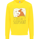 Corgi Sleeping Dog Kids Sweatshirt Jumper Yellow