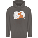 Corgi Sleeping Dog Mens 80% Cotton Hoodie Charcoal