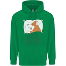 Corgi Sleeping Dog Mens 80% Cotton Hoodie Irish Green