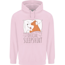 Corgi Sleeping Dog Mens 80% Cotton Hoodie Light Pink