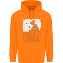 Corgi Sleeping Dog Mens 80% Cotton Hoodie Orange