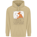 Corgi Sleeping Dog Mens 80% Cotton Hoodie Sand