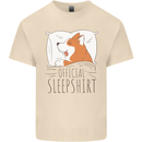 Corgi Sleeping Dog Mens Cotton T-Shirt Tee Top Natural