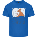 Corgi Sleeping Dog Mens Cotton T-Shirt Tee Top Royal Blue