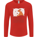Corgi Sleeping Dog Mens Long Sleeve T-Shirt Red