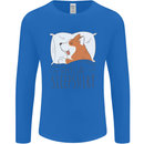 Corgi Sleeping Dog Mens Long Sleeve T-Shirt Royal Blue