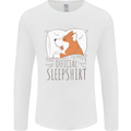Corgi Sleeping Dog Mens Long Sleeve T-Shirt White
