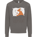 Corgi Sleeping Dog Mens Sweatshirt Jumper Charcoal