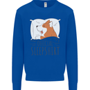 Corgi Sleeping Dog Mens Sweatshirt Jumper Royal Blue