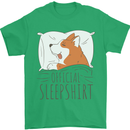 Corgi Sleeping Dog Mens T-Shirt 100% Cotton Irish Green