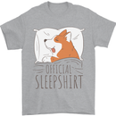 Corgi Sleeping Dog Mens T-Shirt 100% Cotton Sports Grey