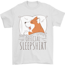 Corgi Sleeping Dog Mens T-Shirt 100% Cotton White