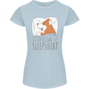 Corgi Sleeping Dog Womens Petite Cut T-Shirt Light Blue