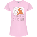 Corgi Sleeping Dog Womens Petite Cut T-Shirt Light Pink