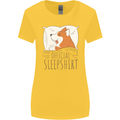 Corgi Sleeping Dog Womens Wider Cut T-Shirt Yellow