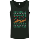 Cornholy Christmas Cornhole Xmas Mens Vest Tank Top Black