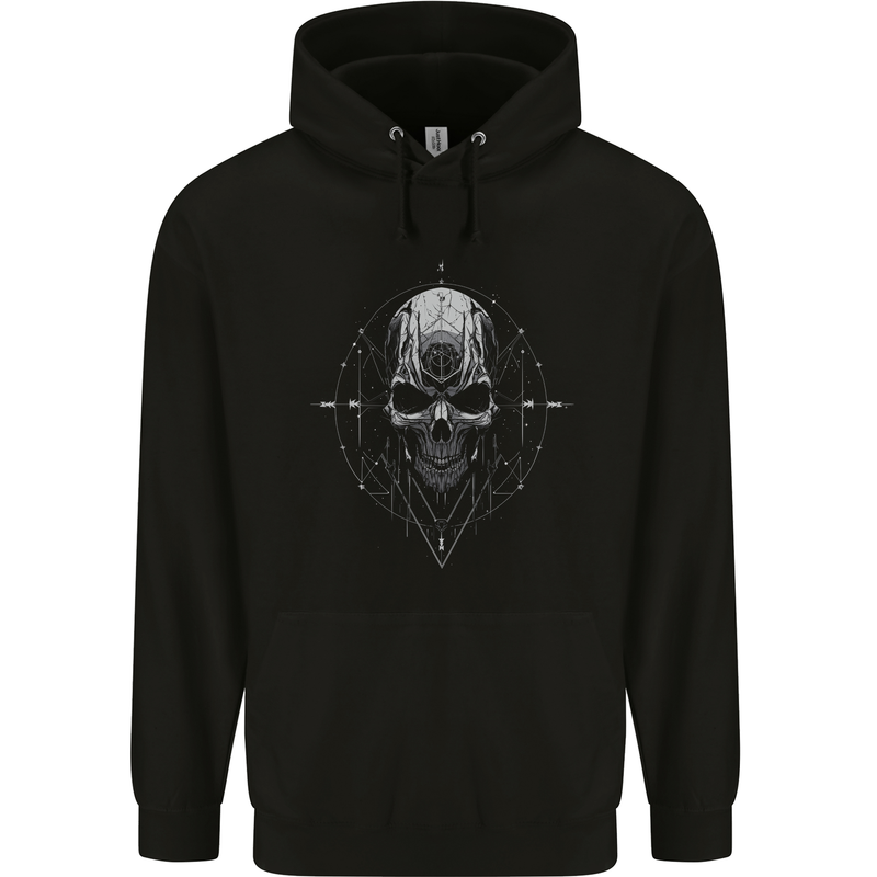 Cosmic Skull Childrens Kids Hoodie Black