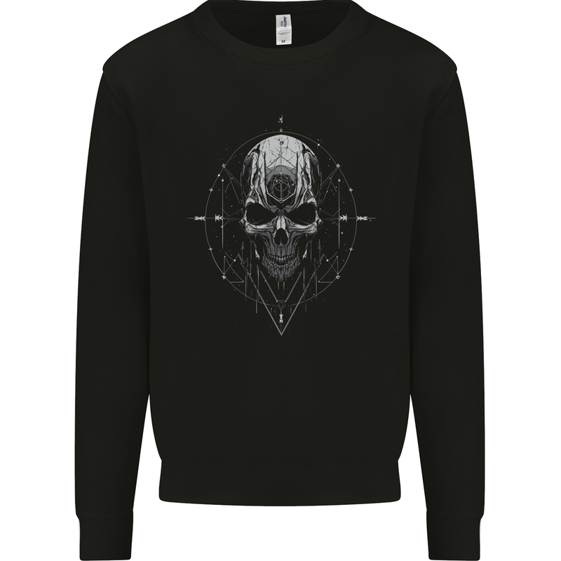 Cosmic Skull Mens Sweatshirt Jumper Black