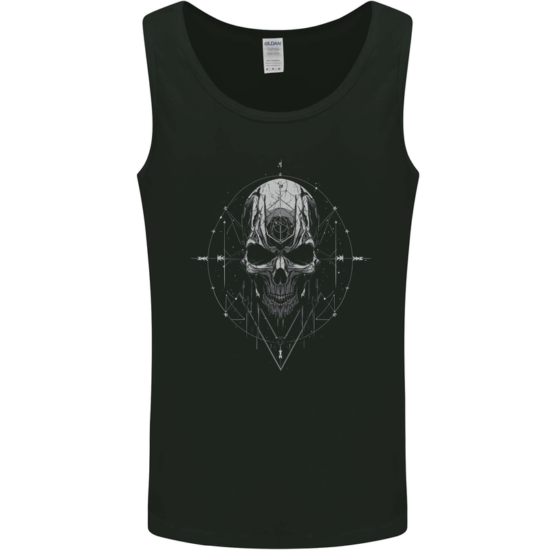 Cosmic Skull Mens Vest Tank Top Black