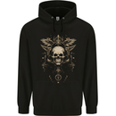 Cosmic Skull With Wings Childrens Kids Hoodie Black