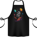 Cosmic Swing Fantasy Astronaut in Space Planets Cotton Apron 100% Organic Black