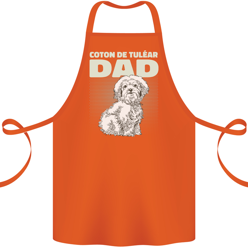 Coton de Tulear Dad Dog Cotton Apron 100% Organic Orange