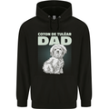 Coton de Tulear Dad Dog Mens 80% Cotton Hoodie Black