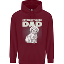 Coton de Tulear Dad Dog Mens 80% Cotton Hoodie Maroon
