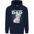Coton de Tulear Dad Dog Mens 80% Cotton Hoodie Navy Blue