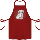Coton de Tulear Dog Cotton Apron 100% Organic Maroon