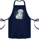 Coton de Tulear Dog Cotton Apron 100% Organic Navy Blue