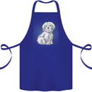 Coton de Tulear Dog Cotton Apron 100% Organic Royal Blue