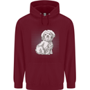 Coton de Tulear Dog Mens 80% Cotton Hoodie Maroon